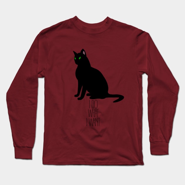 I Do What I Want Kitty Long Sleeve T-Shirt by DanielLiamGill